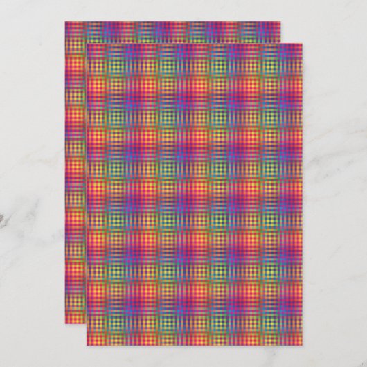 Colorful Checker Abstract Pattern Einladung (Vorne/Hinten)