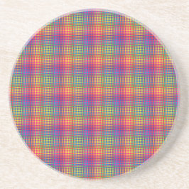 Colorful Checker Abstract Pattern Getränkeuntersetzer