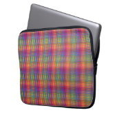 Colorful Checker Abstract Pattern Laptopschutzhülle (Vorderseite Links)