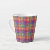 Colorful Checker Abstract Pattern Milchtasse (Linke Ecke)