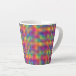 Colorful Checker Abstract Pattern Milchtasse