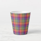 Colorful Checker Abstract Pattern Milchtasse (Vorderseite)