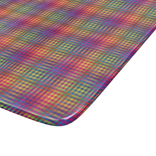 Colorful Checker Abstract Pattern Schneidebrett (Ecke)