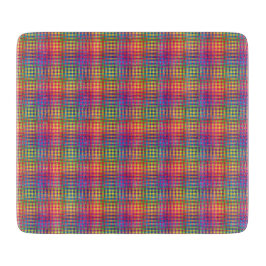 Colorful Checker Abstract Pattern Schneidebrett