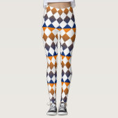 Colorful Checker Diamond Pattern Leggings (Vorderseite)