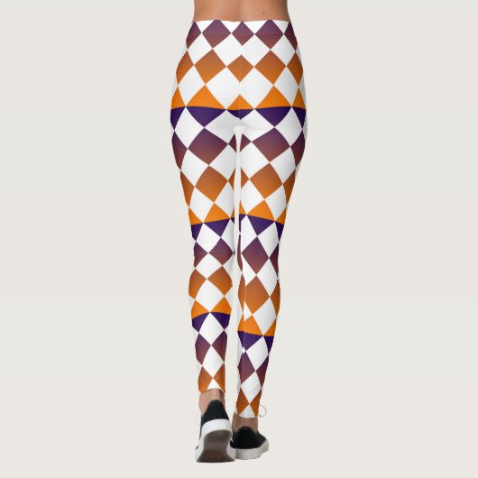 Colorful Checker Diamond Pattern Leggings (Rückseite)