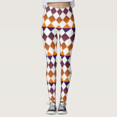 Colorful Checker Diamond Pattern Leggings (Vorderseite)