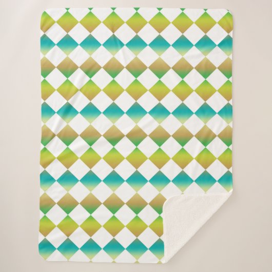 Colorful Checker Diamond Pattern Sherpadecke (Vorderseite)