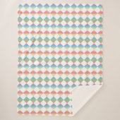 Colorful Checker Diamond Pattern Sherpadecke (Vorderseite)
