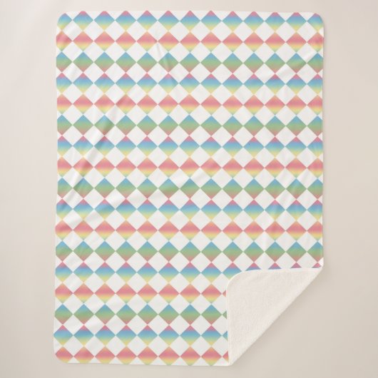 Colorful Checker Diamond Pattern Sherpadecke (Vorderseite)
