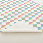 Colorful Checker Diamond Pattern Sherpadecke (3/4)