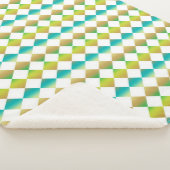 Colorful Checker Diamond Pattern Sherpadecke (3/4)