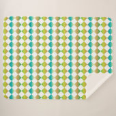 Colorful Checker Diamond Pattern Sherpadecke (Vorderseite (Horizontal))