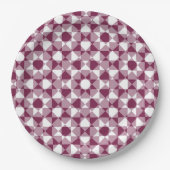 Colorful Checker Diamond Plaid Pattern Pappteller (Vorderseite)