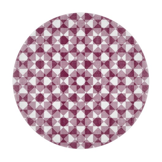 Colorful Checker Diamond Plaid Pattern Schneidebrett (Vorderseite)