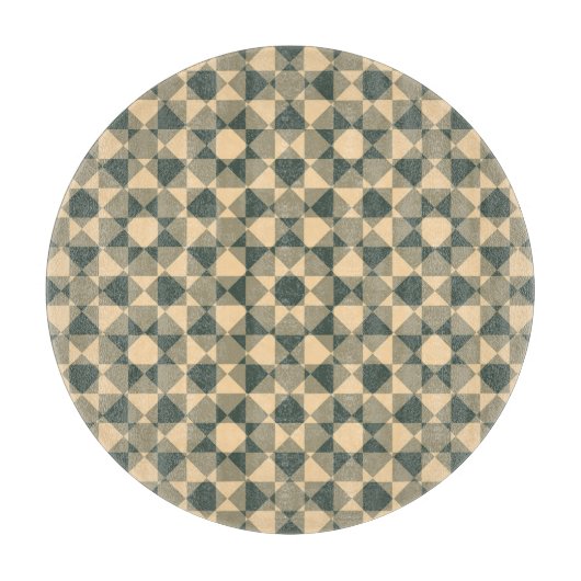 Colorful Checker Diamond Plaid Pattern Schneidebrett (Vorderseite)