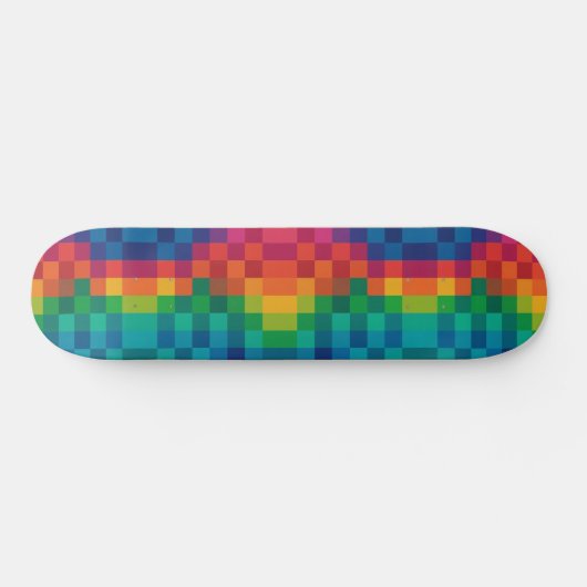 Colorful Checkered Pattern Skateboard (Horizontal)