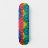 Colorful Checkered Pattern Skateboard (Vorderseite)