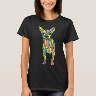 Colorful Chihuahua Niedlich Chiwawa Art Pet Dog Lo T-Shirt