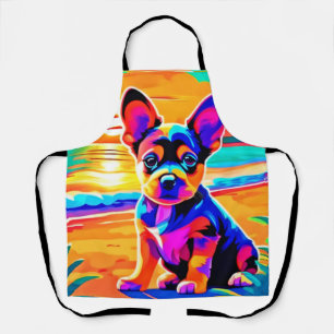 Colorful Chihuahua Puppy auf Sunset Beach Schürze