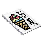 Colorful Chill Out Ice Creme Notizblock (Rechte Seite)