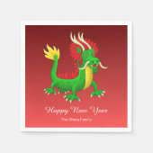 Colorful Chinese Dragon Serviette (Vorderseite)