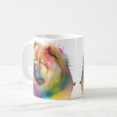 Colorful Chow Dog Kaffee Tasse, Cup Kaffeetasse (Vorderseite Links)