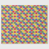 Colorful Christmas Bauble Decorative Pattern Geschenkpapier (Flach)