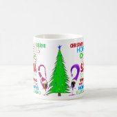 Colorful Christmas Cartoon Word Art Kaffeetasse (Mittel)