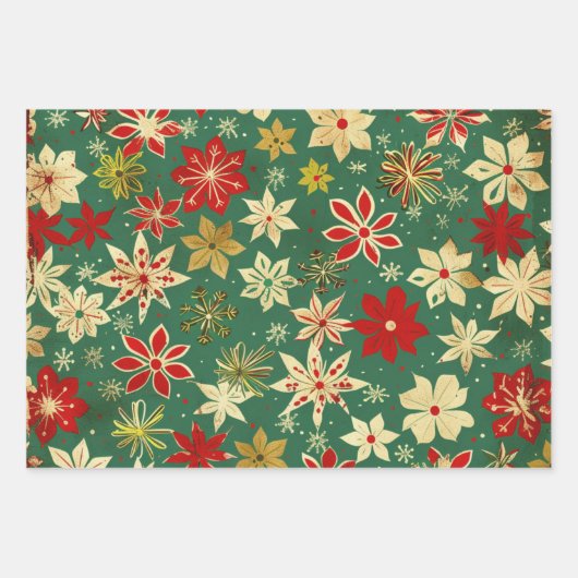 Colorful Christmas Festive Classic Geschenkpapier Set (Vorderseite)