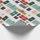 Colorful Christmas Gift Box Patterns Geschenkpapier (Ecke)