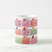 Colorful Christmas Gift Pattern Kaffeetasse (Mittel)