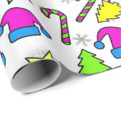 Colorful Christmas Holiday Seamless Pattern Geschenkpapier (Rolleneckpunkt)