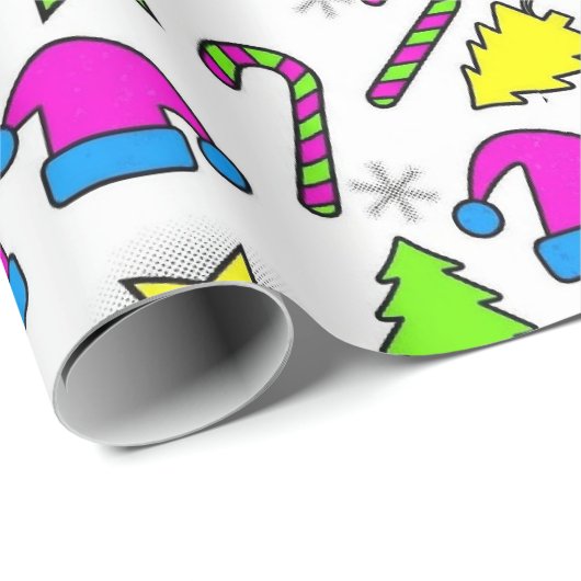 Colorful Christmas Holiday Seamless Pattern Geschenkpapier (Rolleneckpunkt)