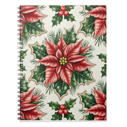 Colorful Christmas Notebook – Festive Winter Desig Notizblock (Vorderseite)