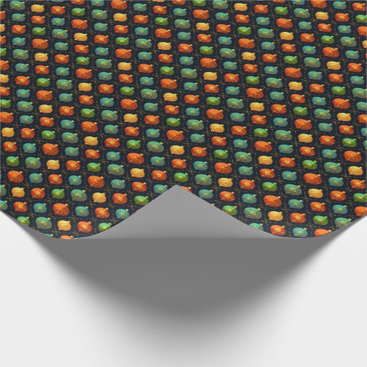 Colorful Christmas Ornaments Geschenkpapier (Ecke)