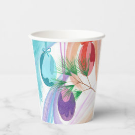 Colorful Christmas Ornaments Paper Cups Pappbecher