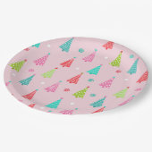 Colorful Christmas Plates Pappteller (Schrägansicht)
