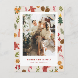 Colorful Christmas & Seasonal Items Photocard Feiertagspostkarte