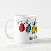 Colorful Christmas String Lights Watercolor Sketch Kaffeetasse (Links)