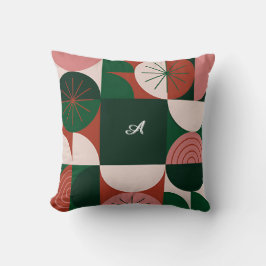 Colorful Christmas Themed Grid Of Holiday Icons Kissen