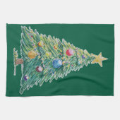 Colorful Christmas Tree Geschirrtuch (Horizontal)