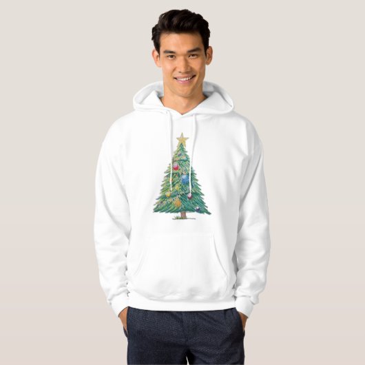 Colorful Christmas Tree Hoodie (Vorne ganz)