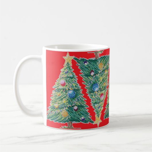 Colorful Christmas Tree Kaffeetasse (Links)