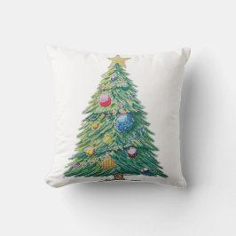 Colorful Christmas Tree Kissen