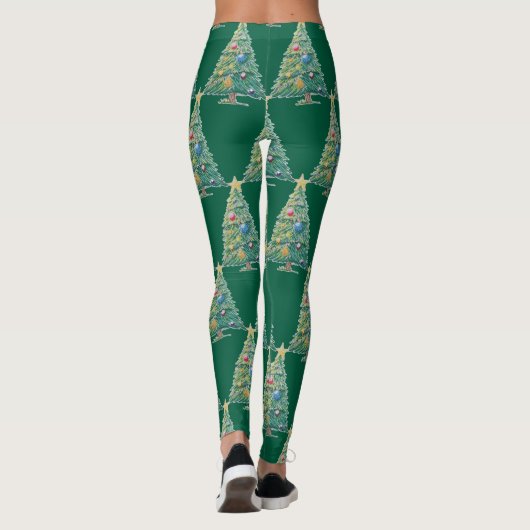 Colorful Christmas Tree Leggings (Rückseite)