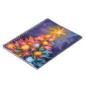 Colorful Christmas Tree Lights Watercolor Notizblock (Linke Seite)