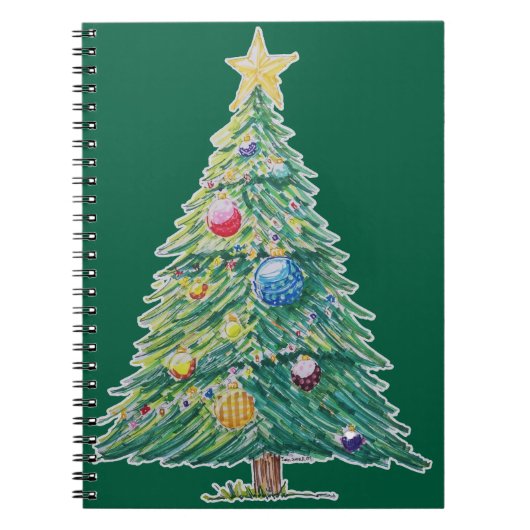 Colorful Christmas Tree Notizblock (Vorderseite)