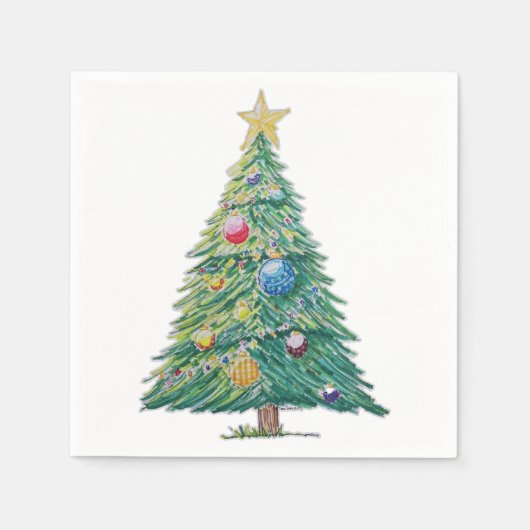 Colorful Christmas Tree Serviette (Vorderseite)