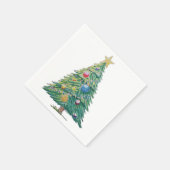 Colorful Christmas Tree Serviette (Ecke)